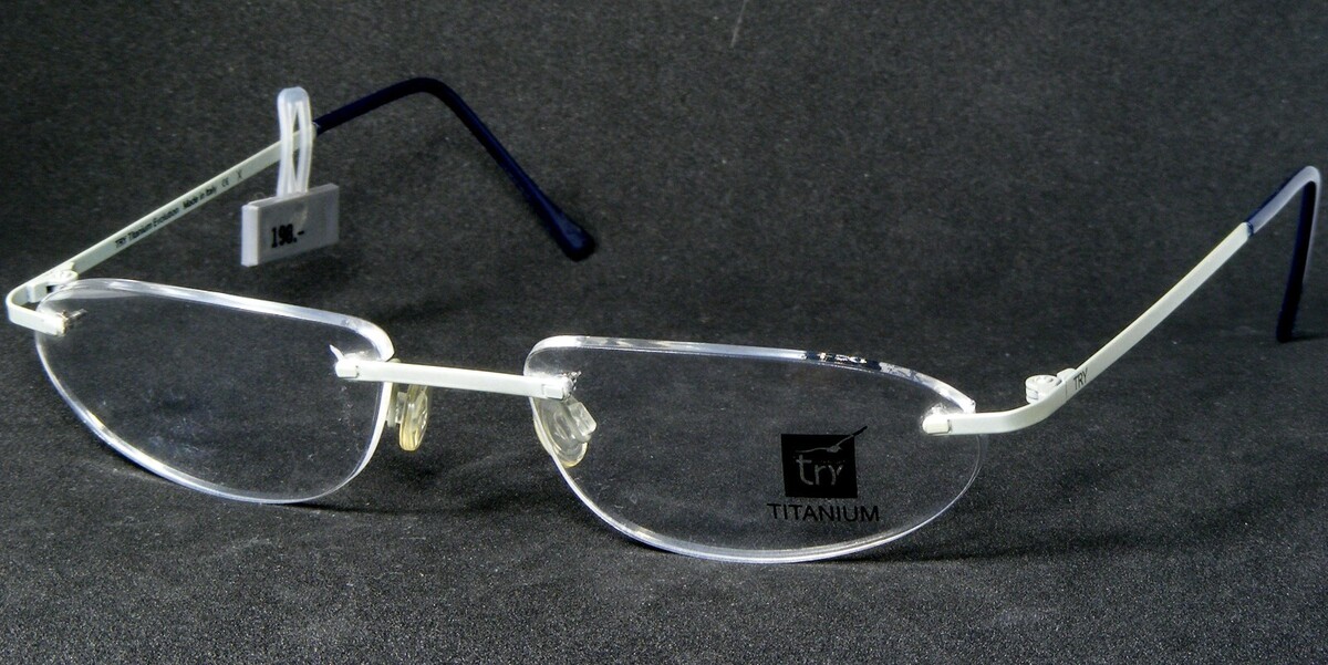 Prueba Gafas Sin Montura TITANIUM TT 125 2X1 Blanco Marfil 51-18-135mm I... - $105.91