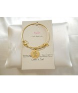 Unwritten  7&quot; Gold Tone Faith Hope Love Crystal Charm Bangle Y503 $55 - £12.01 GBP