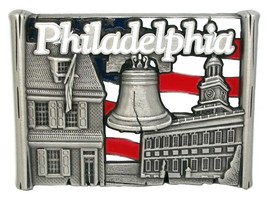Philadelphia with Bell and Flag Metal Fridge Magnet - £6.01 GBP