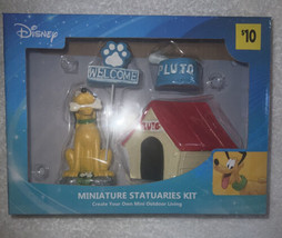 Disney Pluto 4 Piece Miniature Statuaries Kit Indoor &amp; Outdoor Decor - £7.58 GBP