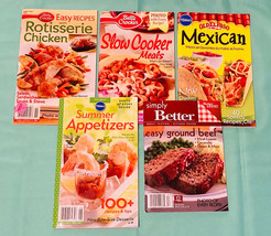 Lot of 5 recipe books Rotisserie Chicken Slow Cooker Ground Beef cookbooks - £3.19 GBP