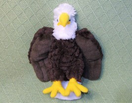 Wild Republic Bald Eagle Plush K&amp;M Stuffed Animal 10&quot; Brown White Yellow Bird - £8.48 GBP