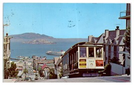 San Francisco Cable Car Hyde Street California Postcard - £34.57 GBP