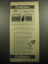 1957 Electro-Voice Ad - Carlton IV Speakers and Sheraton Equipment Console - £14.50 GBP