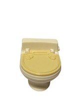 Fisher Price Loving Family Bathroom  Toilet Yellow Dollhouse Replacement - £6.65 GBP