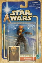 Star Wars Attack Of The Clones Action Figure Hasbro NOS C-060A Plo Koon ... - £13.20 GBP