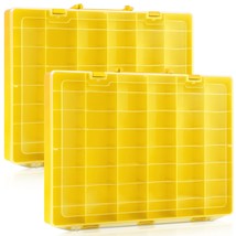 2 Pack 48 Grids Plastic Toy Storage Case With Removable Dividers Toy Col... - £45.20 GBP