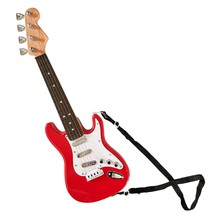 16 Inch Mini Guitar Toy For Kids,Portable Electronic Red Guitar Musical Instrume - £44.04 GBP