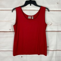 Chico&#39;s Microfeel Timeless Tank NWT Chico&#39;s 1 M/L Sultry Red - £14.01 GBP
