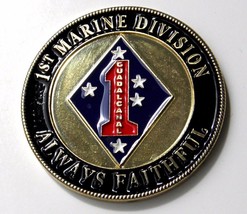 Usmc Marine Corps First 1st Marines Patriotic Series Challenge Coin 1.6 Inches - £7.95 GBP