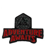 Dungeons &amp; Dragons Game Adventure Awaits Under D20 Die Metal Enamel Pin ... - £6.16 GBP