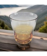 Amber Hand Blown Low Ball Barware Drinkware Glass 4&quot; Tall ONE 1 - $10.64