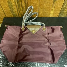 Packable Nylon Large Tote - Maroon - $28.00
