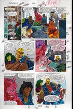 1991 Avengers 329 color guide comic art page 20: Captain America,She-Hulk,Marvel - £23.25 GBP