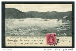Denmark 1906 Postal card  small Vilage Bispagarden Waterfall to paris France - £7.91 GBP
