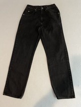 Wrangler Jeans 26.5x30 Black Denim Relaxed Fit Straight Leg Tag 30x32 - £14.69 GBP