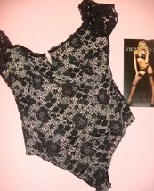 Victoria&#39;s Secret 32B,34B Bra Set+S Teddy ONE-PIECE Beige Black Lace Floral - £100.30 GBP