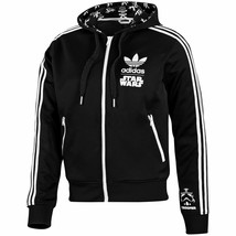 Adidas Original Stormtrooper Jacket Star Wars Flock Track hoodie Black P... - $139.99