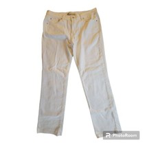 Levi&#39;s 505 White 12M Women Denim Stitched Pockets Stretch Straight Leg Jeans - £15.56 GBP