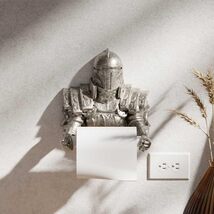 Medieval Knight Toilet Paper Holder Wall Mount, Creative Armor Warrior B... - $120.00