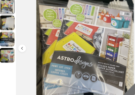 one Astrobrights Sticker Paper, 8.5&quot;x11&quot;, 24lb/89gsm White 15 Sheets ea ... - €15,44 EUR