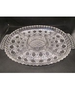 Antique American Brilliant Period Hand Cut Lead Crystal Oval Tray dip Di... - $1,552.69 MXN