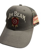 Jim Beam Mesh Trucker Hat, Gray Baseball Cap with Embroidered Logo, Adjustable  - $27.67