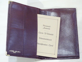 Leather document holder / wallet - 3 compartments by Loris Azzaro Vintage 80&#39;s - $60.00