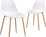 Canglong Modern Stylish Side Chair, Set Of 2, White, Plastic Cushion, Of... - $98.97