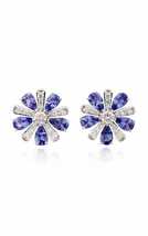 2.50 Ct Pear Cut Tanzanite Women&#39;s Stud Earrings 14K White Gold Finish - £63.94 GBP