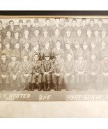 1952 Real Photo Military Fort Devens Massachusetts Framed CO K Roster E12 - $81.48 CAD