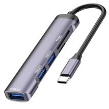 T505 Docking Station Type-C to USB2.0x2 + USB3.0 + TF / SD Slots USB Hub... - $5.34