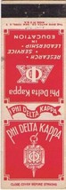 Matchbook Cover Phi Delta Kappa - £1.12 GBP