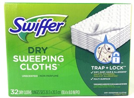 Swiffer Dry Sweeping Cloth Pads Refills, Unscented (32 Count) - £15.56 GBP