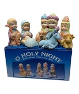 JOBAR O Holy Night 9pc Porcelain Nativity Christmas Holiday Religious Fi... - £6.09 GBP