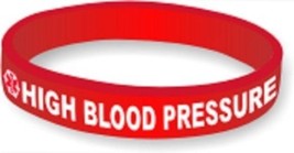 Rubber Medical Condition Identification Bracelet ~ High Blood Pressure - £9.33 GBP