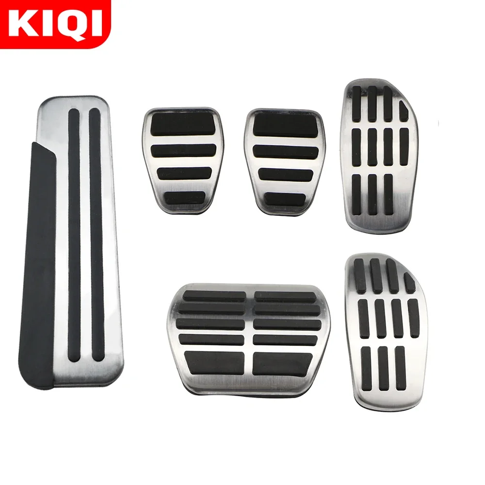 Iqi stainless steel at mt car pedals gas pedal brake pedal cover rest pedale covers for thumb200