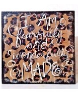 Rustic Shabby Plaque I Am Fearfully &amp; Wonderfully Made Handmade Wood Sig... - €12,88 EUR