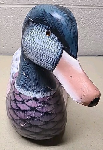 Large Wooden Painted Duck Decoy 19" - Beautiful Home Decoration Item image 2