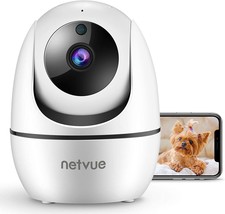 Netvue Indoor Camera, 1080P Fhd 2.4Ghz Wifi Pet Camera, Home Camera For,... - £34.80 GBP