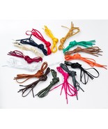 3mm FLAT Shoelaces Thin Waxed Cotton Dress Oxford Shoe Laces Colored Shoestrings - $7.15