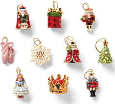 Lenox Nutcracker 10 Piece Mini Christmas Tree Ornament Set #893635 New - £67.65 GBP