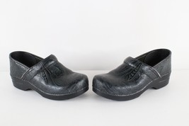Dansko Womens EU 40 US 9.5 10 Flower Leather Slip On Clogs Mules Shoes B... - £46.68 GBP