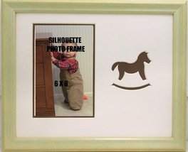 Wall Mount Childrens Brown Rocking Horse Infant Nursery Photo Frame 8x10 Hold 4x - £13.98 GBP