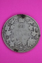 1917 Canada Silver Half Dollar Scarce Semi Key Date Coin .800 Fine Silver 61 - $28.61 CAD