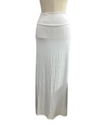 New Vivicastle Off White Solid Maxi Skirt Size Small - $19.79