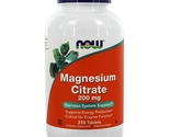 NOW Foods Magnesium Citrate 200 mg., 250 Tablets - £19.37 GBP