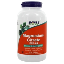 NOW Foods Magnesium Citrate 200 mg., 250 Tablets - £19.24 GBP