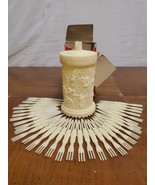 Flower Treasure Cocktail  w 35 Party Picks Holder Hong Kong Vintage Plastic - $54.32 MXN