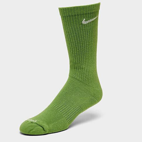 2 PAIR NIKE EVERYDAY PLUS Cushion Crew Socks GREEN WHITE WOMENS 10 -13 - $25.53
